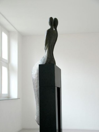 Brons sculptuur van Hans Grootswagers, Samen-Een.(Ensemble un) 2006