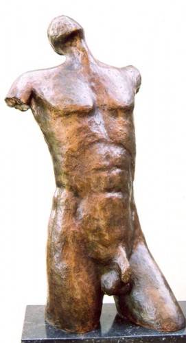 Brons sculptuur van Hans Grootswagers, Latin dancer.(Latin danser) 2002